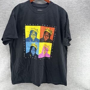 THE NOTORIOUS - B.I.G Biggie Smalls T Shirt Black Hip Hop Size XL  A54